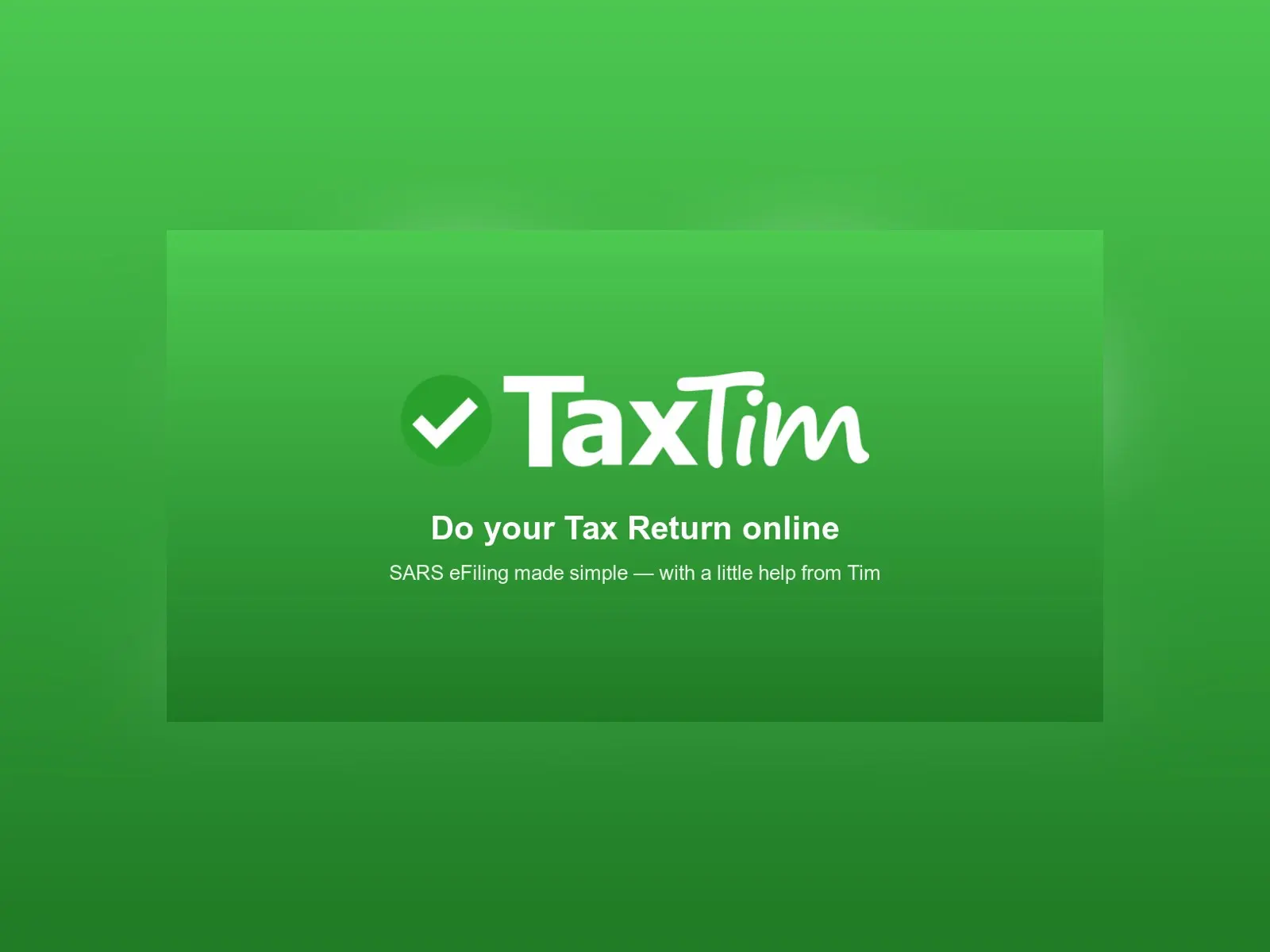 The TaxTim logo on a green ground with the line “Do your tax return online”
